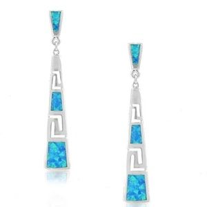 Blue Greek Style Earrings